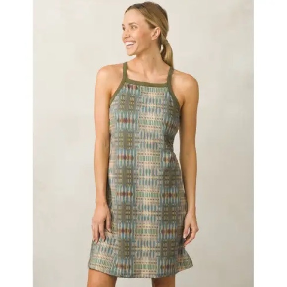 PRANA Ardor Dress Cargo Desert Geo Shelf Bra Cargo Boho Aztec Gorpcore Hiking XS - Picture 1 of 12